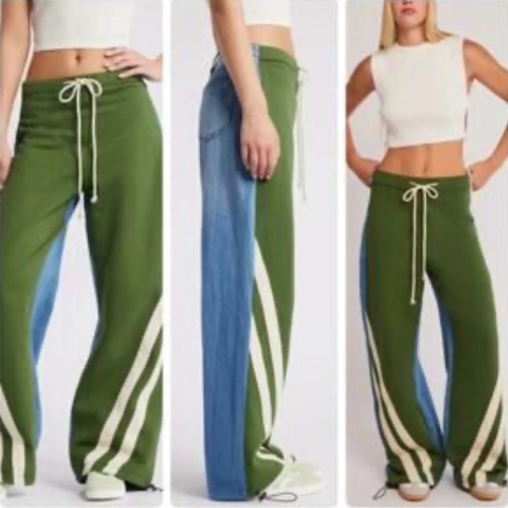 Austin Landing Jeans Womens Size 3 Sporty Mixed Media straight Leg NWT